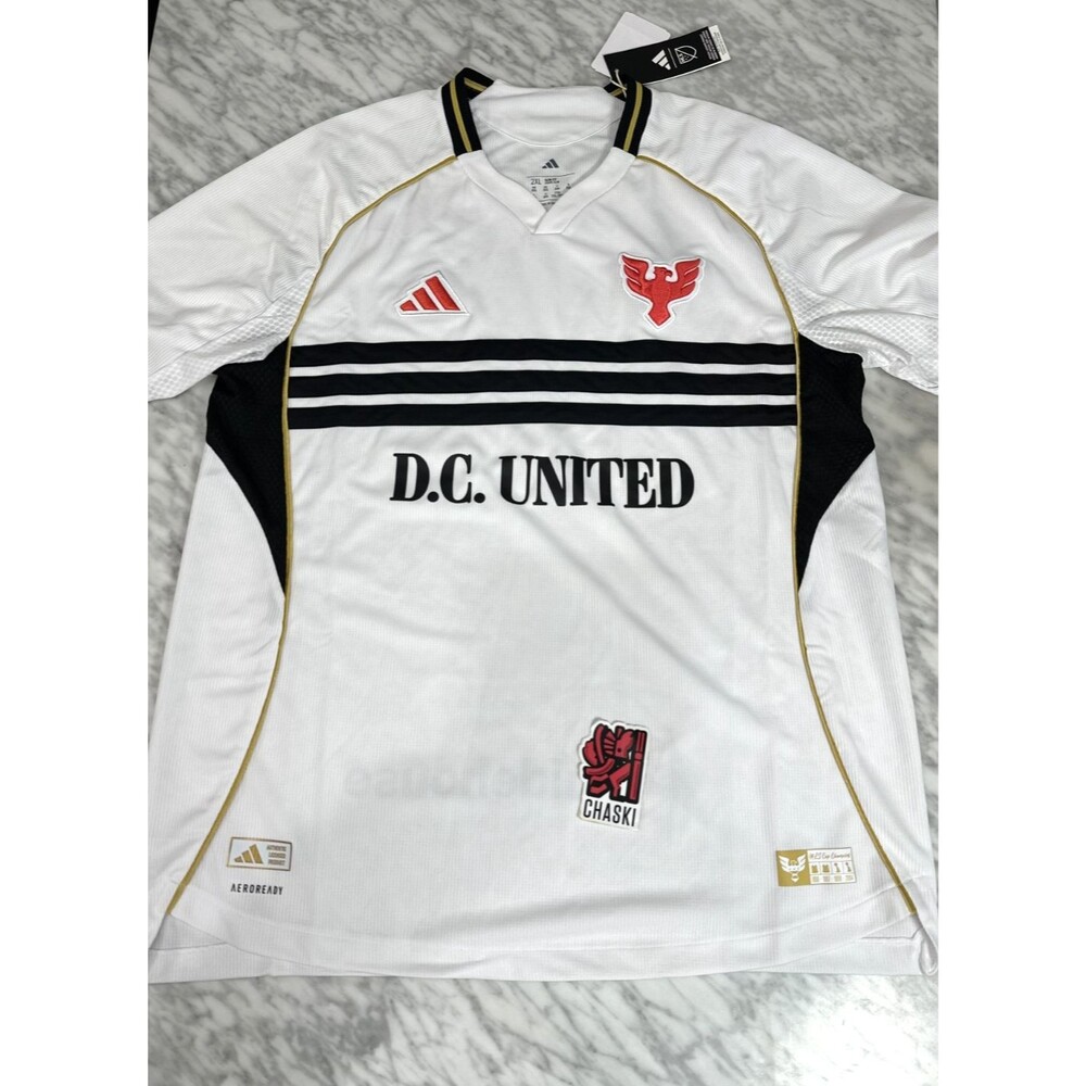 Adidas 2025 MLS DC United Authentic White Archive 3rd Jersey Men's 2XL JI7354